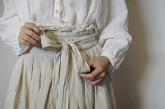 Falda larga cruzada de lino y algodón Patricia