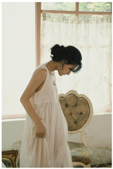 Vestido de lino y algodón Luna