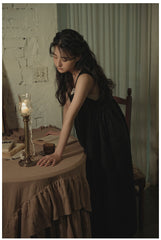 Vestido de lino y algodón Luna