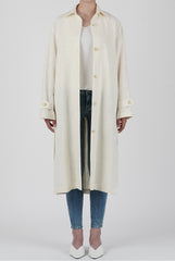 Longline Pure Linen Blazer with Button Cuffs and Belted Back for Elegant Layering