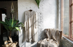 Vestido camisero largo de lino y algodón Dorothy