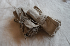 Bufanda plisada de lino y algodón