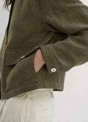 High-Waisted Linen Pants with Pleated Front and Relaxed Tapered Leg