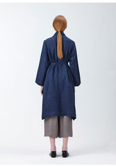 Elegant Long-Sleeve Wrap-Style Women's Jacket Made From Breathable Premium Linen Fabric