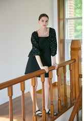 Sleeveless Linen Midi Dress with Flared Silhouette and Scoop Neckline for Summer Style