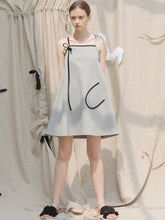 Asymmetrical One-Shoulder Linen Mini Dress with Statement Pocket and Modern Silhouette