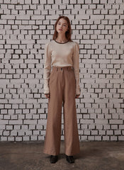 High-Waisted Wide-Leg Linen Pants with Tailored Fit for Effortless Sophistication and Comfort