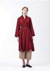 Elegant Longline Open-Front Women’s Jacket Crafted From Premium Breathable Linen Fabric