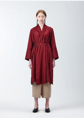 Elegant Longline Open-Front Women’s Jacket Crafted From Premium Breathable Linen Fabric