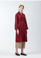 Elegant Longline Open-Front Women’s Jacket Crafted From Premium Breathable Linen Fabric