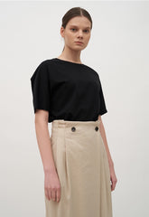 Short Sleeve Relaxed Fit Linen T-Shirt With Crew Neckline And Breathable Summer Fabric