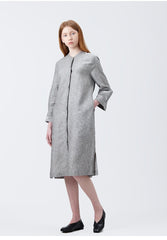 Elegant V-Neck Midi Dress Crafted From Breathable Natural Linen With Relaxed Short Sleeves