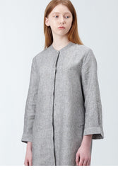 Elegant V-Neck Midi Dress Crafted From Breathable Natural Linen With Relaxed Short Sleeves