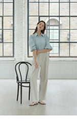 High-Waisted Wide Leg Linen Pants for Women with Tailored Pleats and Flattering Silhouette