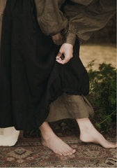 Nicole Linen Cotton Maxi Wrap Skirt