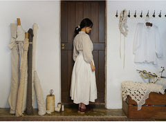 Falda larga cruzada de lino y algodón Patricia