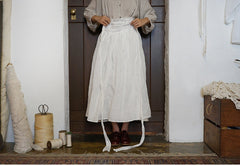 Falda larga cruzada de lino y algodón Patricia