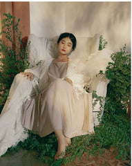 Kristen Linen Cotton Ruffle Top