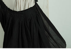 Falda larga cruzada de lino y algodón Patricia