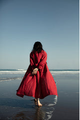 Gabardina de lino y algodón Colleen para mujer