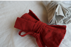 Bufanda plisada de lino y algodón