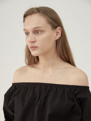 Soft Washed Linen Midi Dress with Elastic Waist and Boat Neckline – Natural Drape