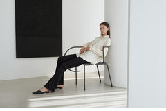 Tailored Linen Shirt With Contrast Buttons And Relaxed Fit For Refined Minimalist Wardrobe Styling