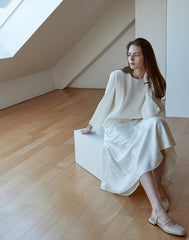 Elegant Long Sleeve Silk Shirt with Subtle Sheer Texture and Flowy Draped Fit for Effortless Style