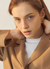 Tailored Linen Blazer with Cropped Fit, Notched Lapel, and Two-Button Front Closure