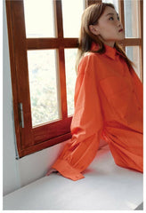 Linen Shirt Midi Dress with Belted Waist and Long Cuffed Sleeves