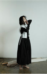 Chaleco vintage de lino y algodón Marina