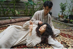 Bata de lino y algodón de Minnie