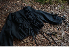 Kristen Linen Cotton Ruffle Top