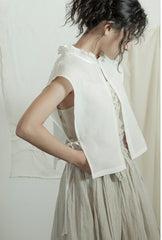 Falda larga cruzada de lino y algodón Patricia