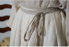 Falda cruzada midi de lino y algodón Tyra