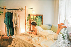 Vestido midi sin mangas de lino y algodón Marissa