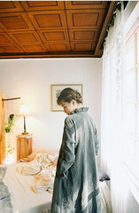 Vestido largo con volantes de lino y algodón Sofia