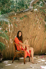 Elegant Linen Midi Dress with Short Sleeves and Flowy Silhouette