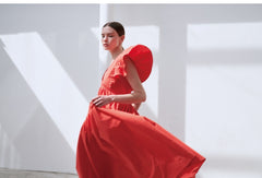 Ruffled Sleeve Linen Maxi Dress with Deep V-Neckline and Tiered Skirt