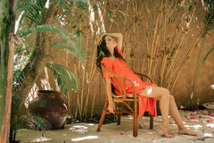 Elegant Linen Midi Dress with Short Sleeves and Flowy Silhouette