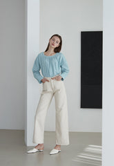 High-Waisted Wide Leg Linen Pants for Women – Breathable Fabric with Tailored Fit and Clean Hem