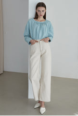 High-Waisted Wide Leg Linen Pants for Women – Breathable Fabric with Tailored Fit and Clean Hem