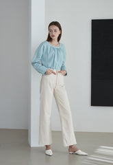 High-Waisted Wide Leg Linen Pants for Women – Breathable Fabric with Tailored Fit and Clean Hem