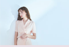 Chic Short-Sleeve Linen Dress with Belted Waist and Tailored Silhouette for Women