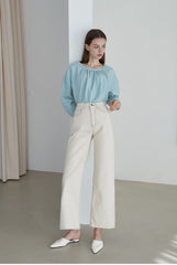 High-Waisted Wide Leg Linen Pants for Women – Breathable Fabric with Tailored Fit and Clean Hem