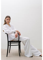 Tailored High-Waisted Wide-Leg Linen Pants with Structured Fit for Effortless Everyday Elegance