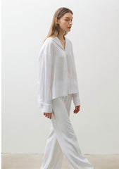 Tailored High-Waisted Wide-Leg Linen Pants with Structured Fit for Effortless Everyday Elegance