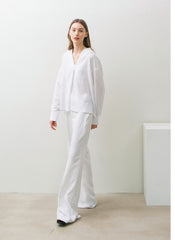 Tailored High-Waisted Wide-Leg Linen Pants with Structured Fit for Effortless Everyday Elegance