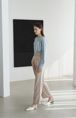 High-Waisted Wide-Leg Linen Pants with Tailored Pleats for Effortless Everyday Elegance