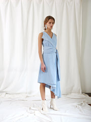 Flowy Linen Maxi Dress With Spaghetti Straps And Side Cutout Waist